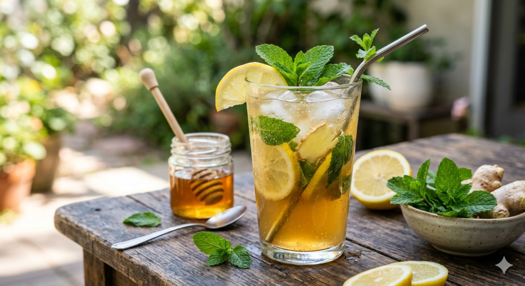 Імбирний лимонад з медом та м’ятою